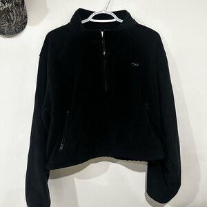TNA cropped fleece quarter zip